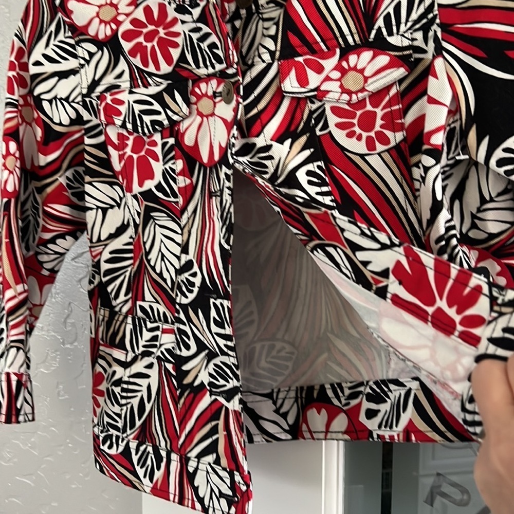Ruby Rd. Printed Denim Jacket - Picture 4 of 6